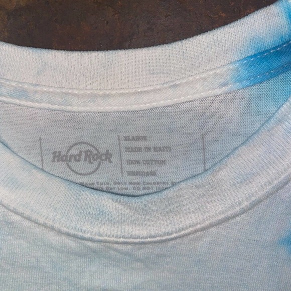Hard Rock Atlantic City Custom Blue Tie Dye Rainbow Graphic T-Shirt Size XL - Picture 4 of 5